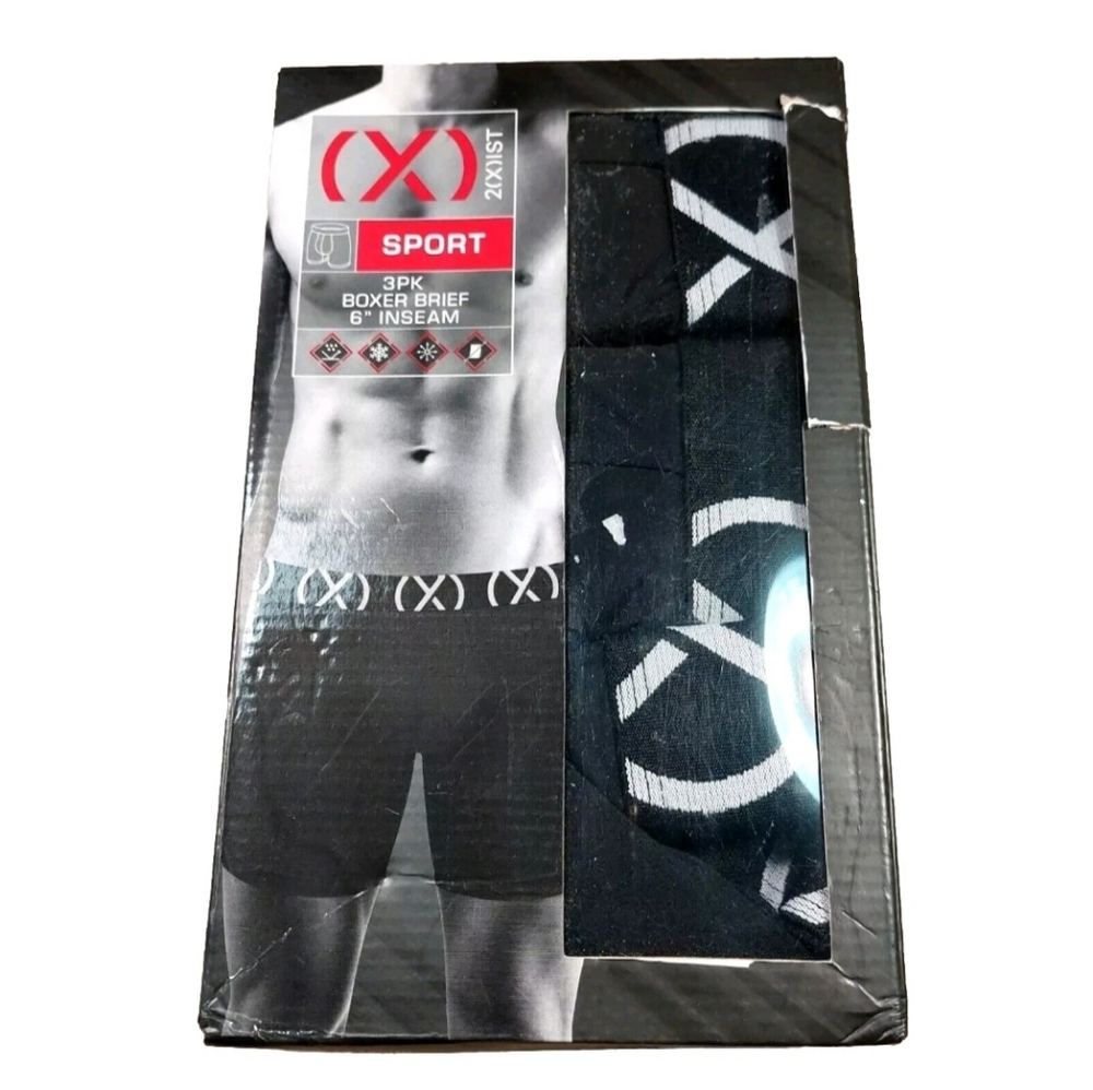 2(X)IST - Six (6) Pairs Men's Sport Boxer Briefs, S